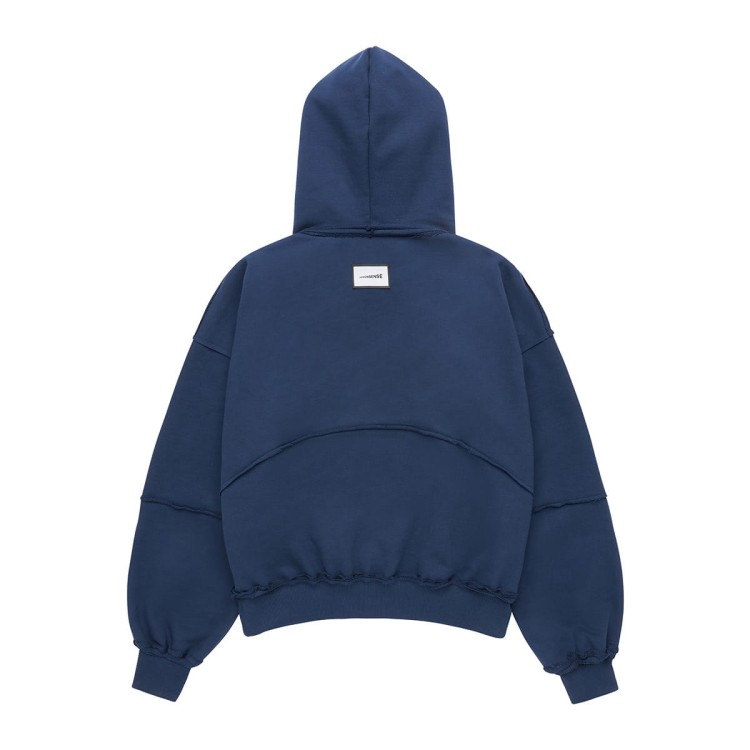 Nononsense Raw Boxy Hoodie Navy Back
