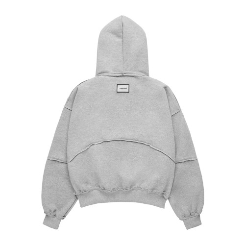 NONONSENSE RAW BOXY HOODIE GREY BACK