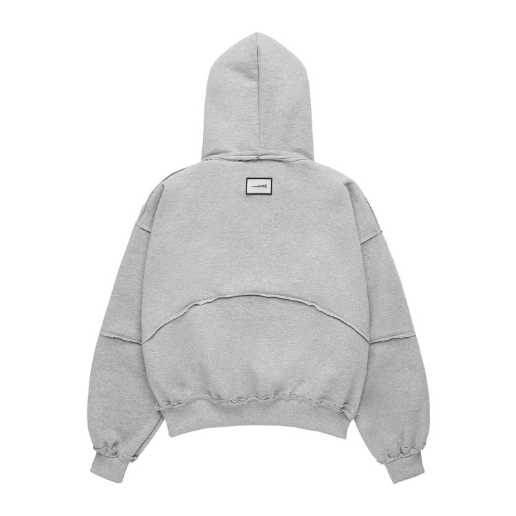 NONONSENSE RAW BOXY HOODIE GREY BACK