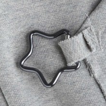 NONONSENSE RAW BOXY HOODIE GREY GWIAZDKA