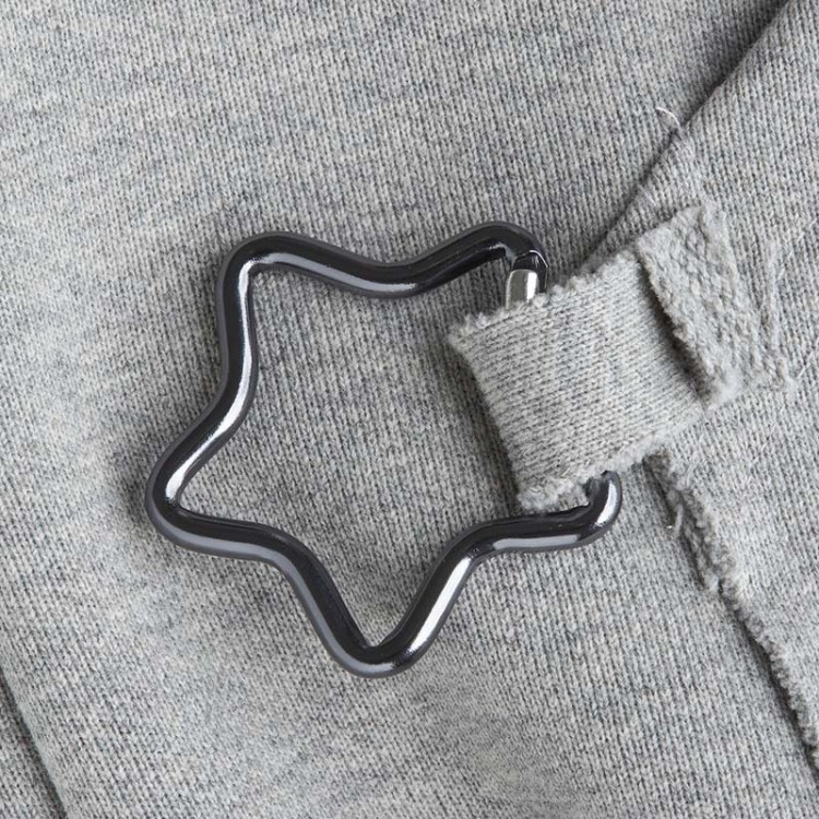 NONONSENSE RAW BOXY HOODIE GREY GWIAZDKA