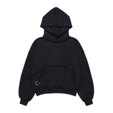 NONONSENSE RAW BOXY HOODIE BLACK FRONT