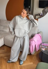 NONONSENSE RAW BOXY HOODIE + DRES KOMPLET - GREY