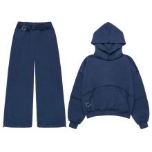 NONONSENSE RAW BOXY HOODIE + DRES KOMPLET - NAVY