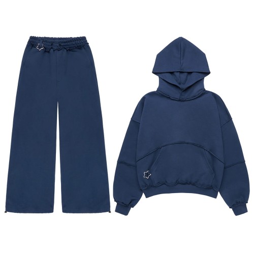 NONONSENSE RAW BOXY HOODIE + DRES KOMPLET - NAVY